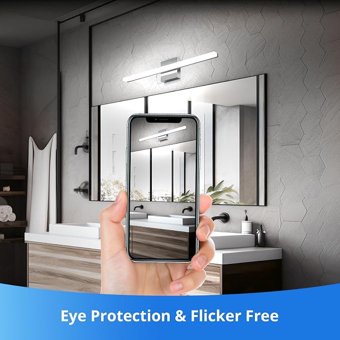 Combuh Modern Bathroom Vanity Light Fixtures Above Mirror Soft Shadow Free Wall - Image 6