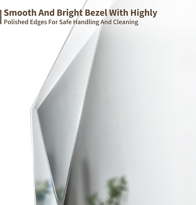 Suidia Bathroom Mirror, Frameless Bathroom Mirror - Image 9
