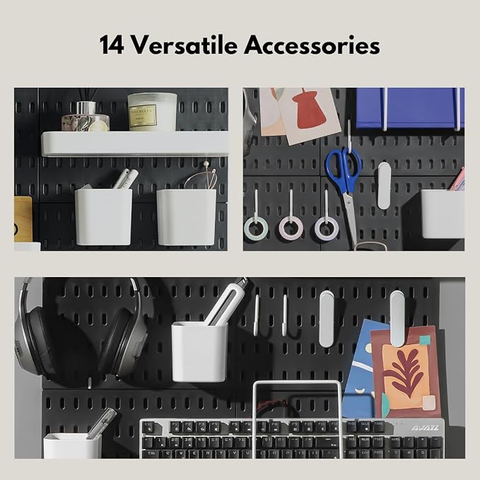 Keepo Peg Board Wall Organizer – Plastic Pegboard Panels, Modular Peg Board - Image 6