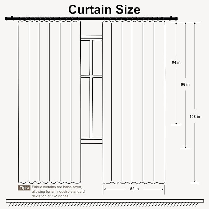 hoeflife Blackout Curtains for Bedroom Room Darkening Curtains for Living Room - Image 6