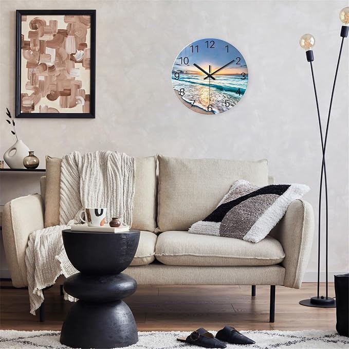 20 Inch Big Wall Clocks for Living Room Decor Analog Glass Wall Clock Non - Image 3