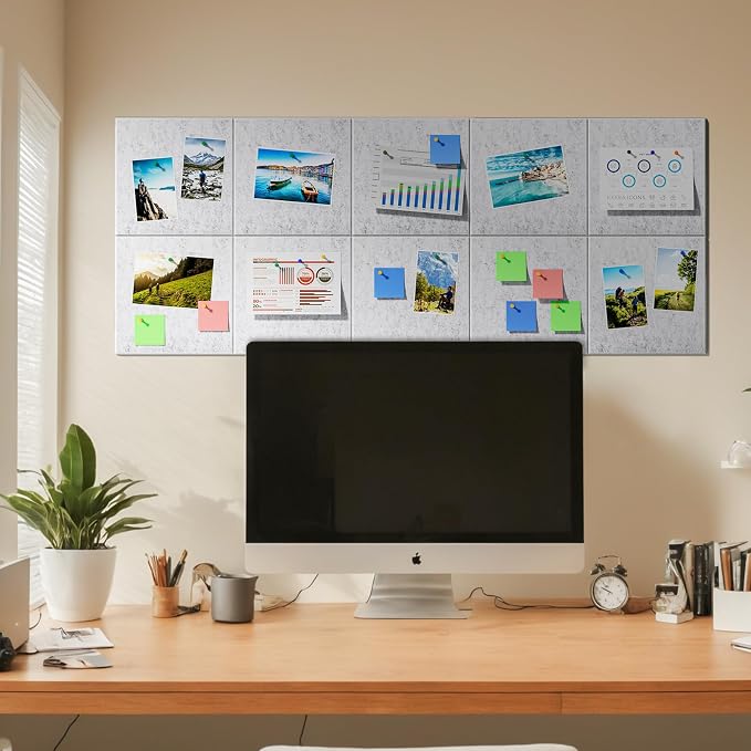 MaxGear Large Cork Board for Wall 36" x 24", Light Gray Bulletin Board - Image 7