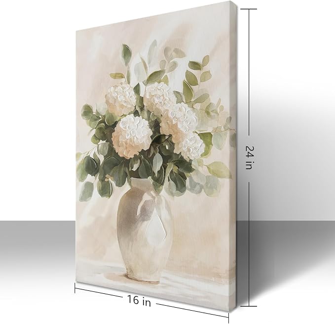 Hand painted Rustic Farmhouse Flower Canvas Wall Art, Soothing Calming Nature - Image 8