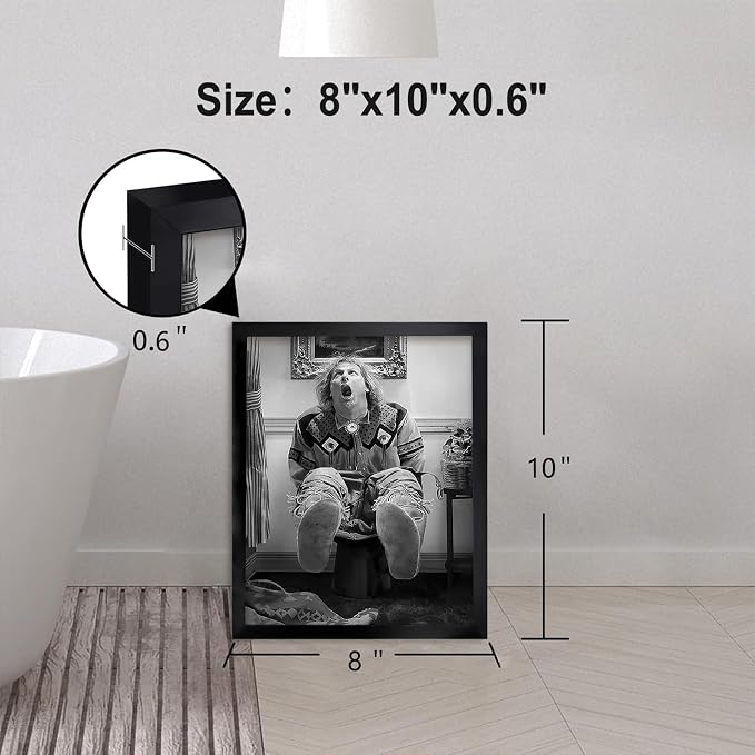 Funny Bathroom Wall Art, 8×10″ Modern Framed Print, Funny Toliet Humour Dumber - Image 5