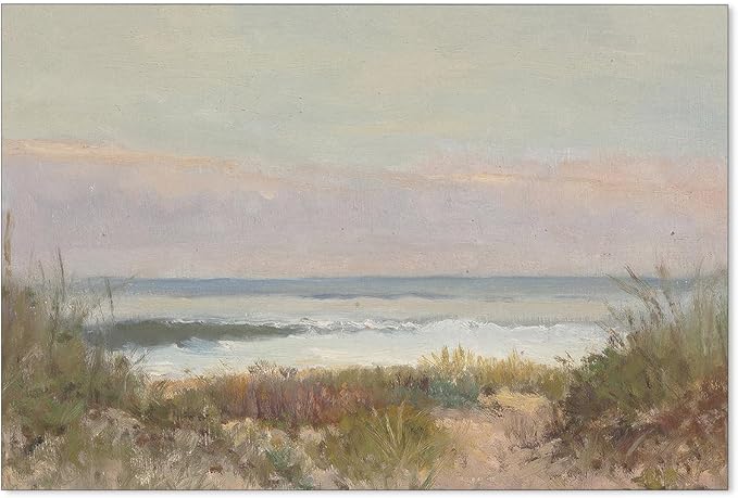 rumlud Nature Ocean Scenery Wall Art Beach Landscape Posters Vintage Coastal by rumlud
