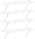 HAUSHOF Closet Shelves Wall Mounted 4-Pack, 4 ft x 12in White Wire Shelving by HAUSHOF