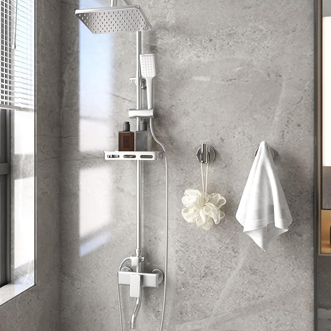 4 Pack Bath Towel Hooks, Wall Mount Towel Holder Chrome Finish Towel Rack - Image 4