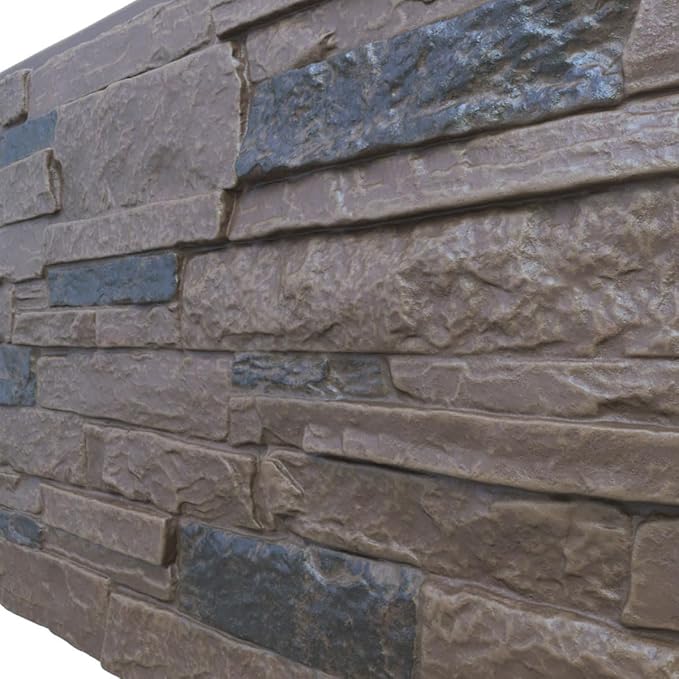 Ekena Millwork 49"W x 25 1/2"H x 1 1/4"D Acadia Ledge Stacked Stone, StoneWall - Image 7