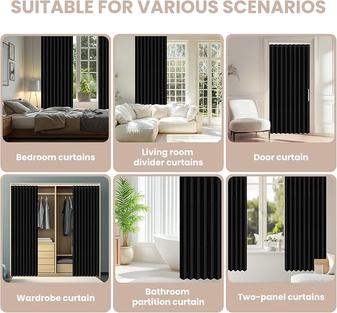 AJAZZ Blackout Sliding Door Curtains - Image 6