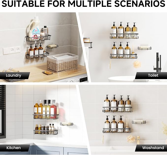 Shower Caddy, 3 Pack Shower Shelves - Image 8