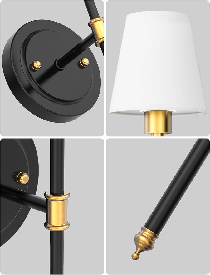 DORESshop Battery Operated Wall Sconce Set of 2, Wireless Wall Light Easy to - Image 7