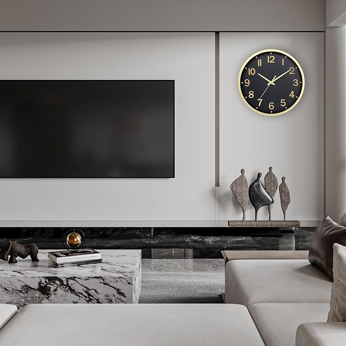 Wall Clocks Battery Operated 12 inch Modern Wall Clock, Silent Non Ticking Wall - Image 7