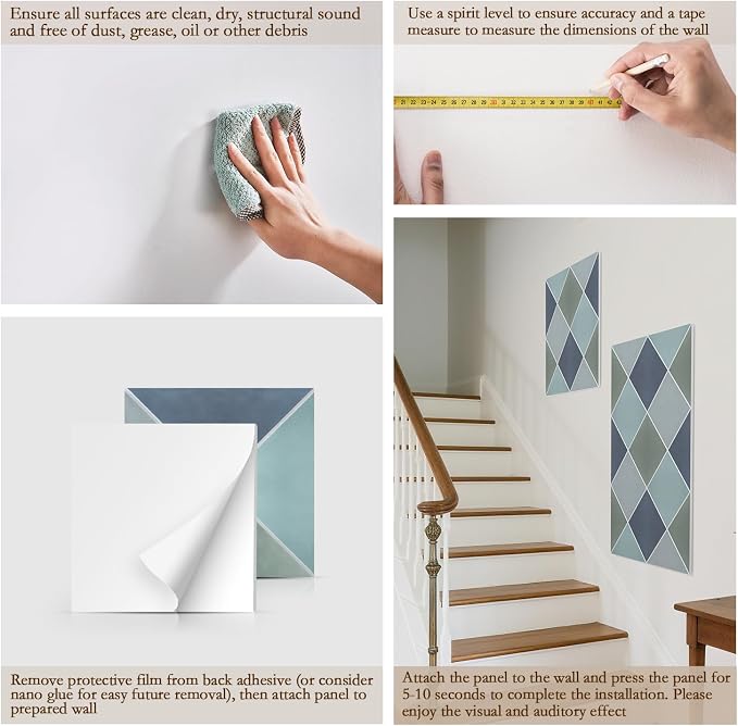 12Pack Acoustic Panels, Self-Adhesive Sound Proof Panels - Image 5