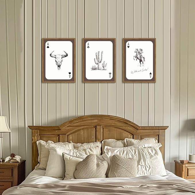 Western Cowgirl Wall Art Set of 3, Vintage Southwestern Wild and Lucky Rodeo - Image 7