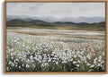 OIQArtOIQ Vintage Wildflowers Landscape Wall Art Framed Floral Natural Scenery by OIQArtOIQ