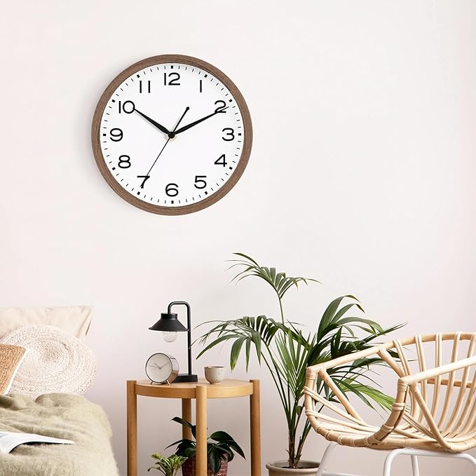 AKCISOT Wall Clock, Modern Small Wall Clocks Battery Operated 10 Inch, Silent - Image 3