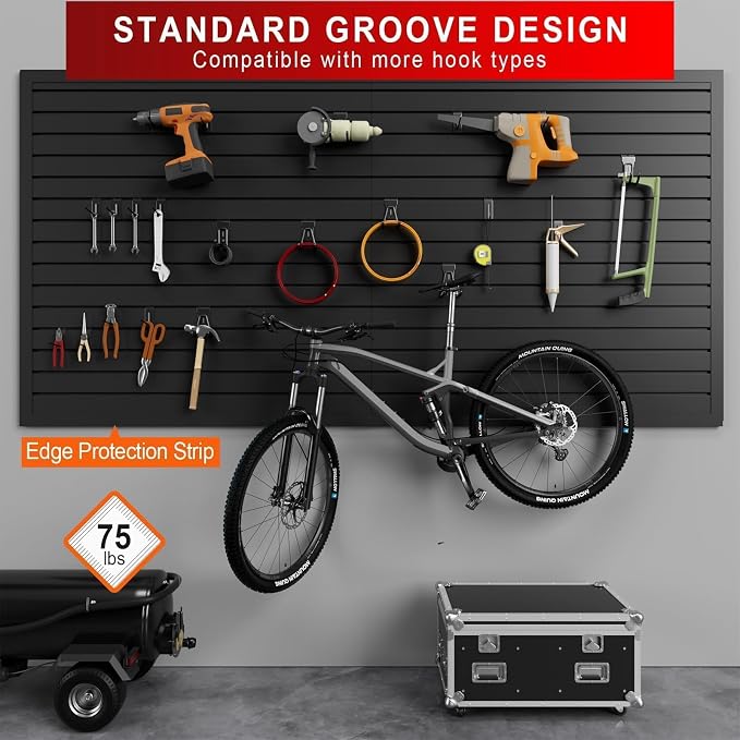 4 x 8 FT Slatwall Panel Garage Wall Organizer, Heavy Duty Slat Wall Paneling - Image 5