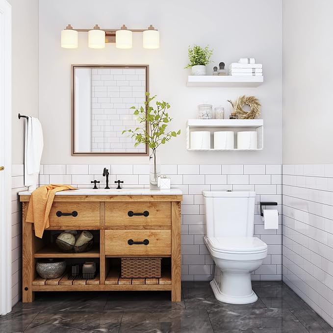 QEEIG White Bathroom Shelves Over Toilet - Image 2