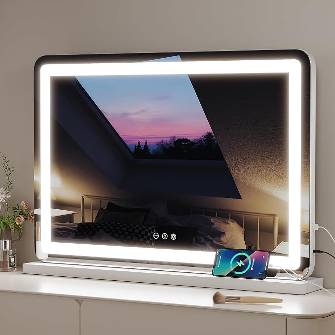 ZL ZELing Vanity Mirror with Lights, LED Makeup Mirror, Dimmable 3-Color - Image 7