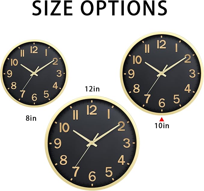 Wall Clocks Battery Operated 10 inch Modern Wall Clock, Silent Non Ticking Wall - Image 5