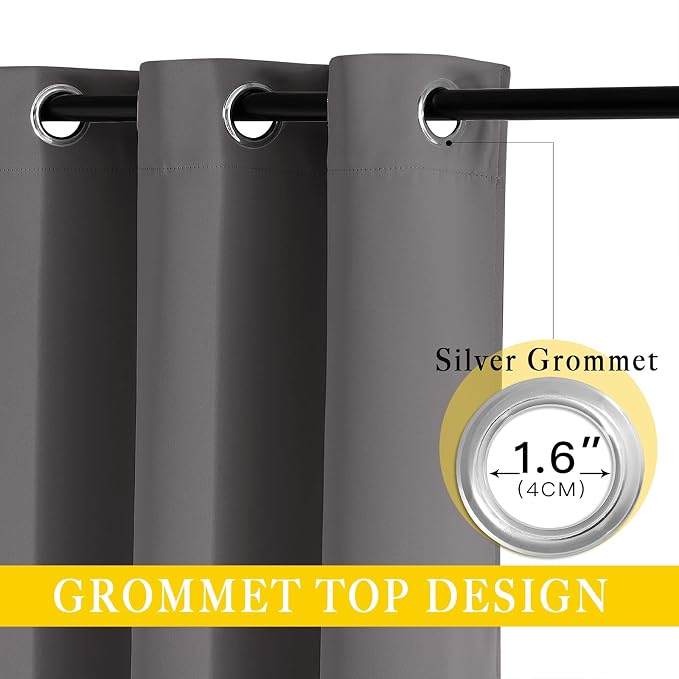 NICETOWN Blackout 118 inch Long Curtain - Image 3