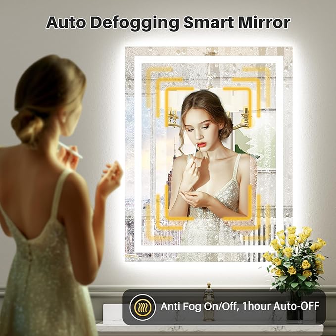 Briivue 36x32 Inch LED Bathroom Mirror - Image 5