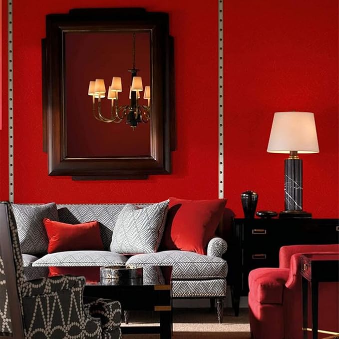 Abyssaly Red Wallpaper Peel and Stick Removable Self Adhesive Embossed Silk - Image 5