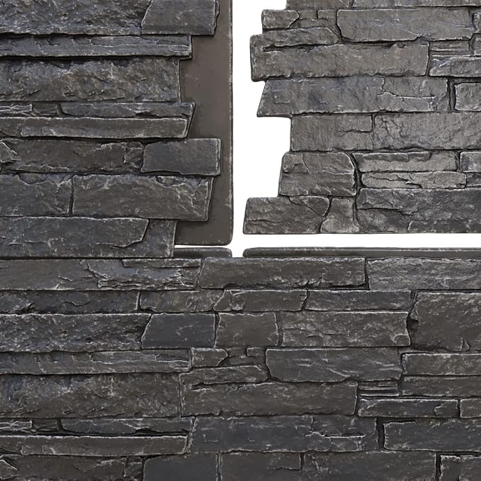 EverStone Acadia Ledge Faux Stone Panel, Dark River Color - Image 9