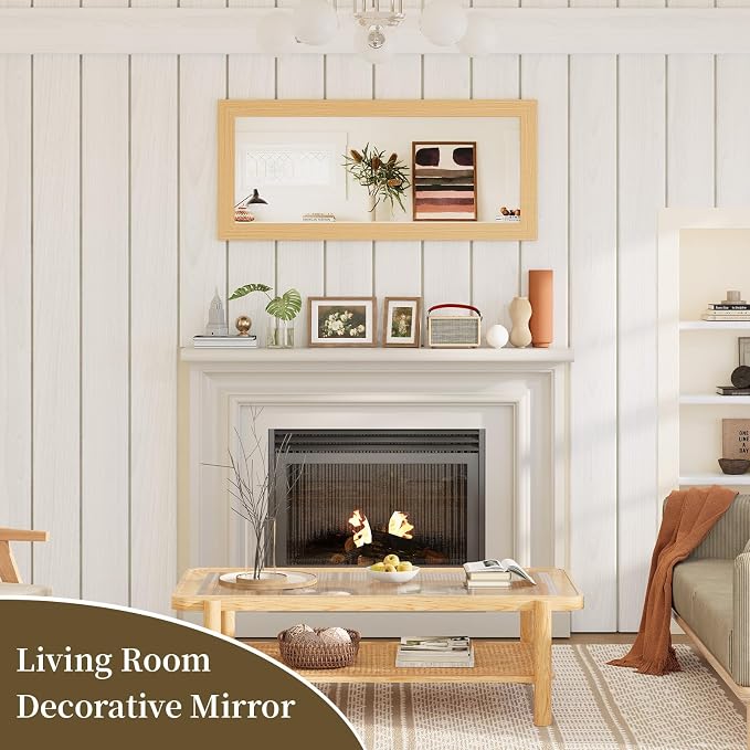Syndra Modern Full Length Mirror Wood Frame, 56x20'' Large Floor Mirror - Image 7