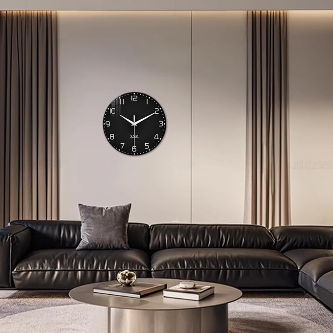 XNM Black Wall Clock for Living Room Minimalist Large Clock Battery Operated 20 - Image 6