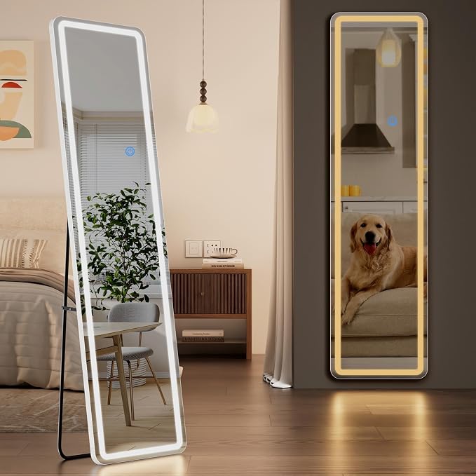 Koonmi Full Length Mirror with LED Lights, Big Mirror by KOONMI
