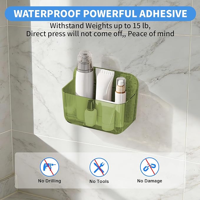 Diesisa 2pc Acrylic Wall Mount Organizer, Adhesive Cabinet Door Organizer - Image 3