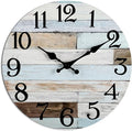 KECYET Wall Clock Battery Operated 16 Inch Silent Non-Ticking Coastal Country by KECYETWALLCLOCK
