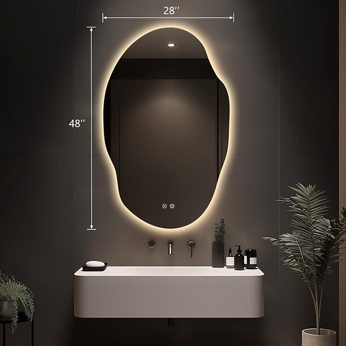 Asymmetrical LED Bathroom Mirror - Image 7