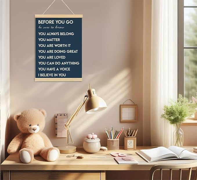 Mental Health Positive Affirmations Inspirational Wall Art Decor, Therapist - Image 2