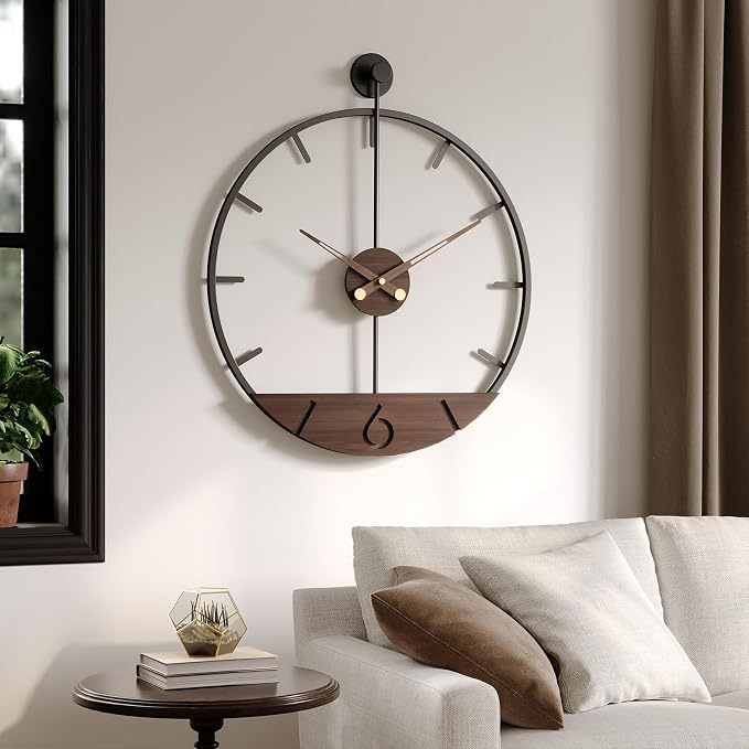 Large Wall Clock 30 Inch, Modern Farmhouse Wall Clock Battery Operated - Image 3