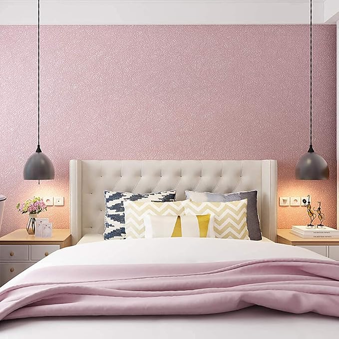 Abyssaly Pink Wallpaper Stick and Peel Removable Self Adhesive Pink Wall Paper - Image 9