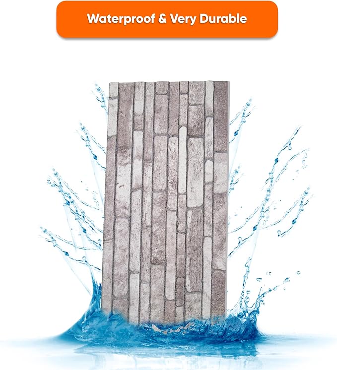 IZODEKOR 3D Wall Panels Brick Effect, Wall Cladding, Indoor&Outdoor, Stone Look - Image 6