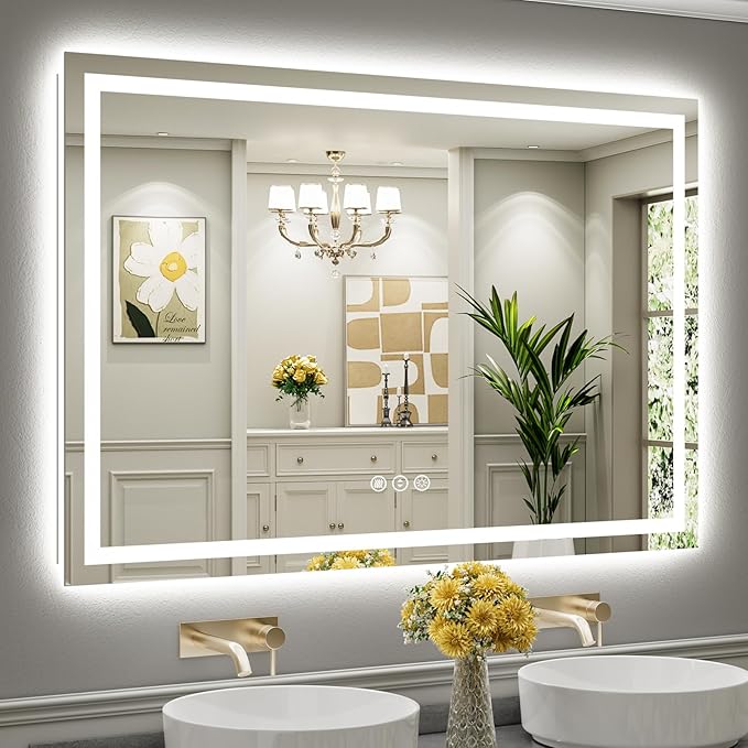 Briivue 60x40 Inch LED Bathroom Mirror by Briivuemodernmirrors