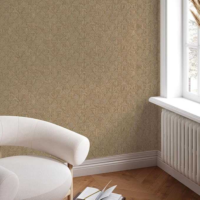 Tempaper x Jeremiah Brent Textured Hoffmann Faux Sisal Removable Peel and Stick - Image 2