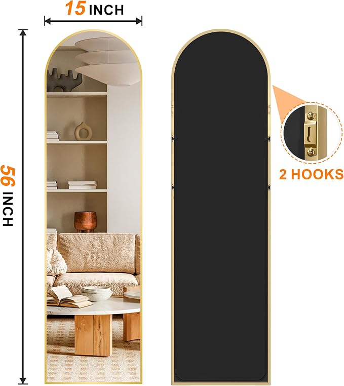 TRAHOME Arched Full Length Mirror, - Image 2