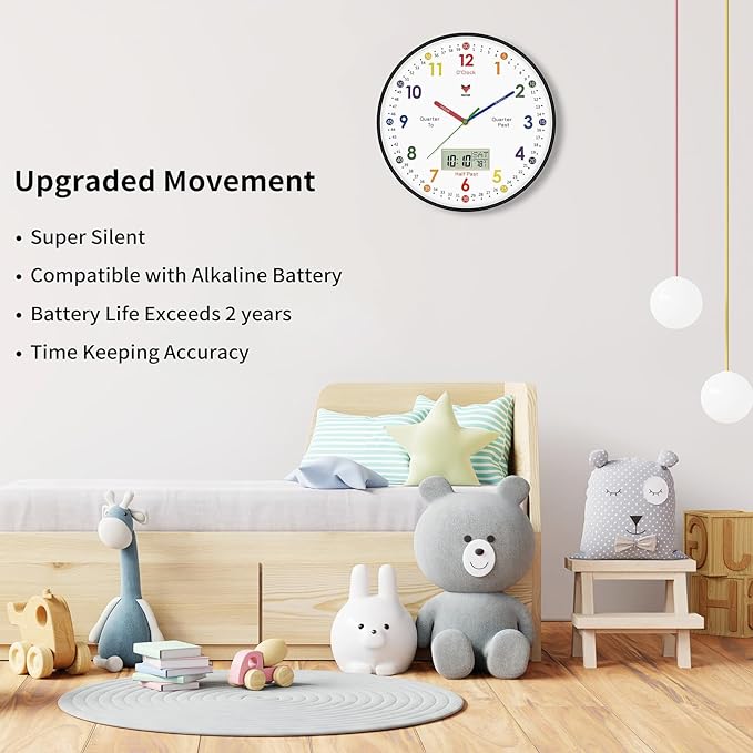 Foxtop Digital and Analog Learning Clock - Image 3