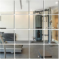 Delma Frameless Mirror Tiles 12"x10"x16 Pcs Wall Mounted, Shatter Resistant by Delma
