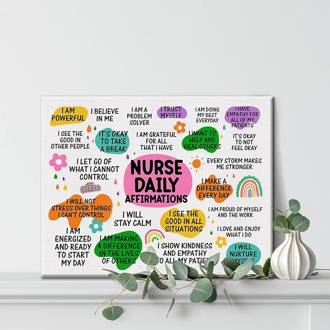 Hijie Inspirational Nurse Office Poster Canvas Wall Art - Image 4