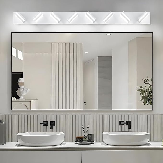 IZORRO LED Modern Bathroom Lights Fixtures, Matte White Acrylic Wall Lighting - Image 7