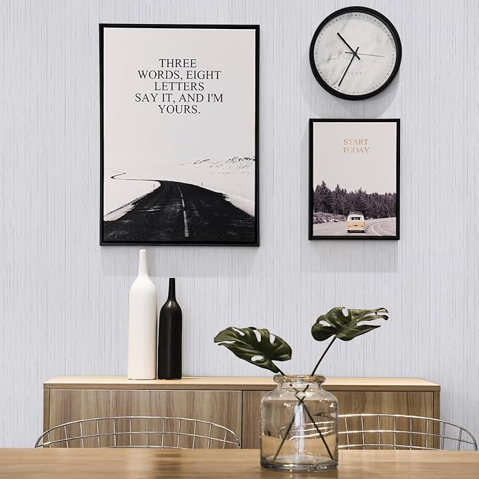 White Grasscloth Peel and Stick Wallpaper Texture Contact Paper A Set of 15.7" - Image 7
