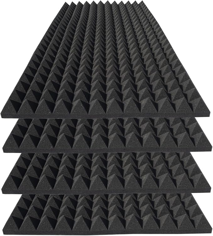 4 Pack Acoustic Foam, High Density Fire Resistant Soundproof Panels by Unknown