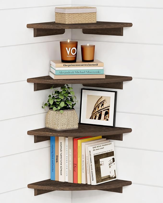 Forbena Large Corner Floating Shelves by Forbena