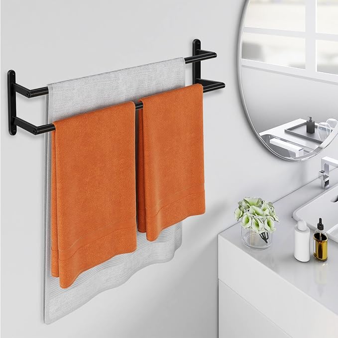 Double Towel Bar, 24Inch Towel Rack - Image 4