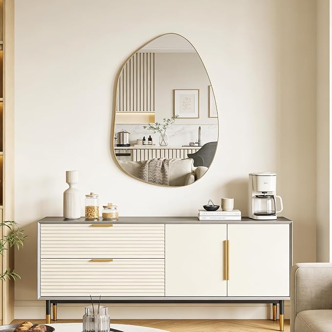 Irregular Wall Mirror Asymmetrical Mirror, Decorative Modern Mirror, Tempered - Image 3